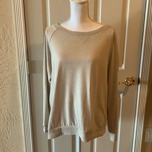 Ink Love and Peace taupe long sleeved top